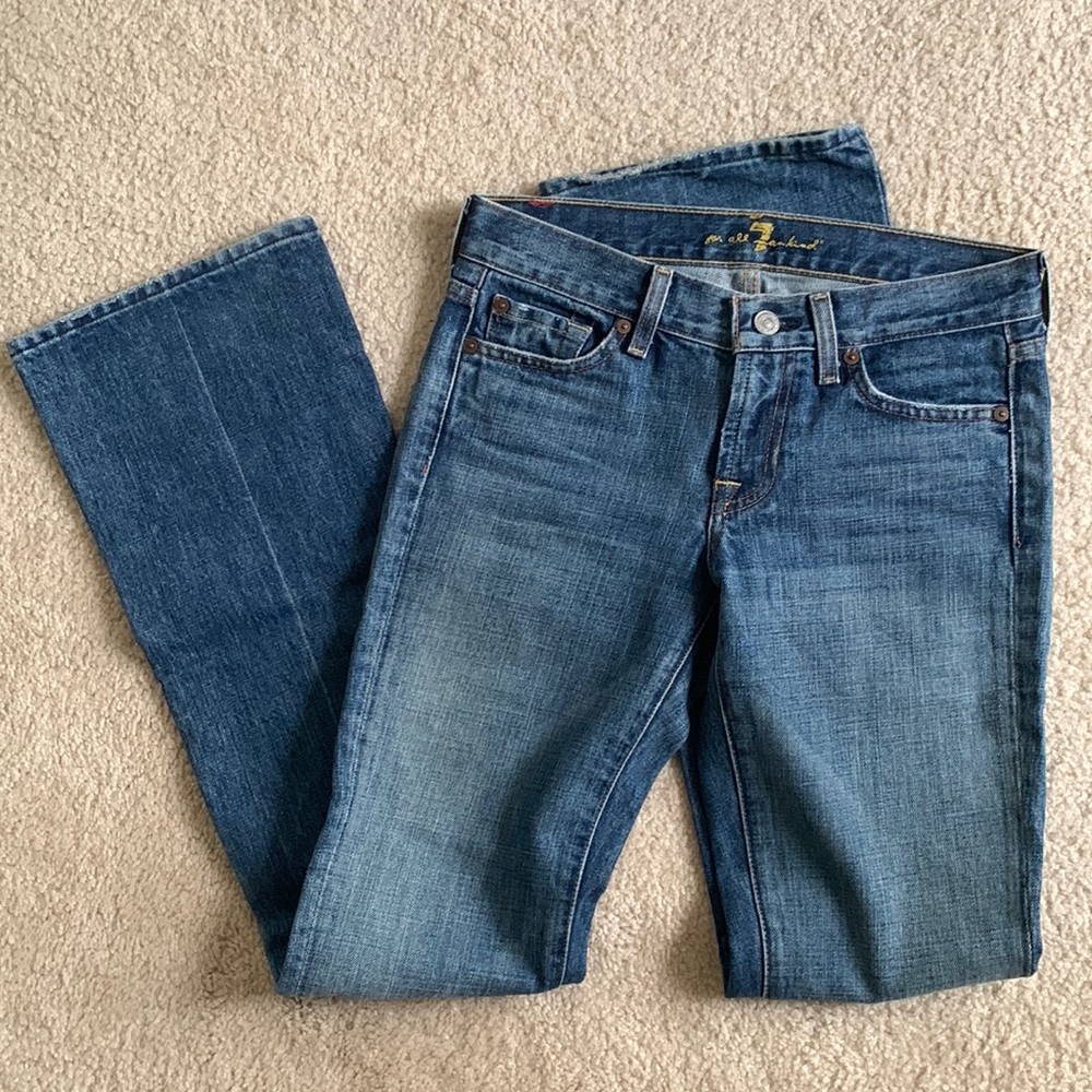 7 for all mankind low rise flare jeans